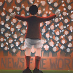 The Maestro by Mackenzie Thorpe - Original Drawing, Paper on Board sized 28x28 inches. Available from Whitewall Galleries